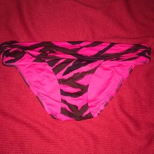 Victoria's Secret Pink Zebra Bikini Bottoms Small